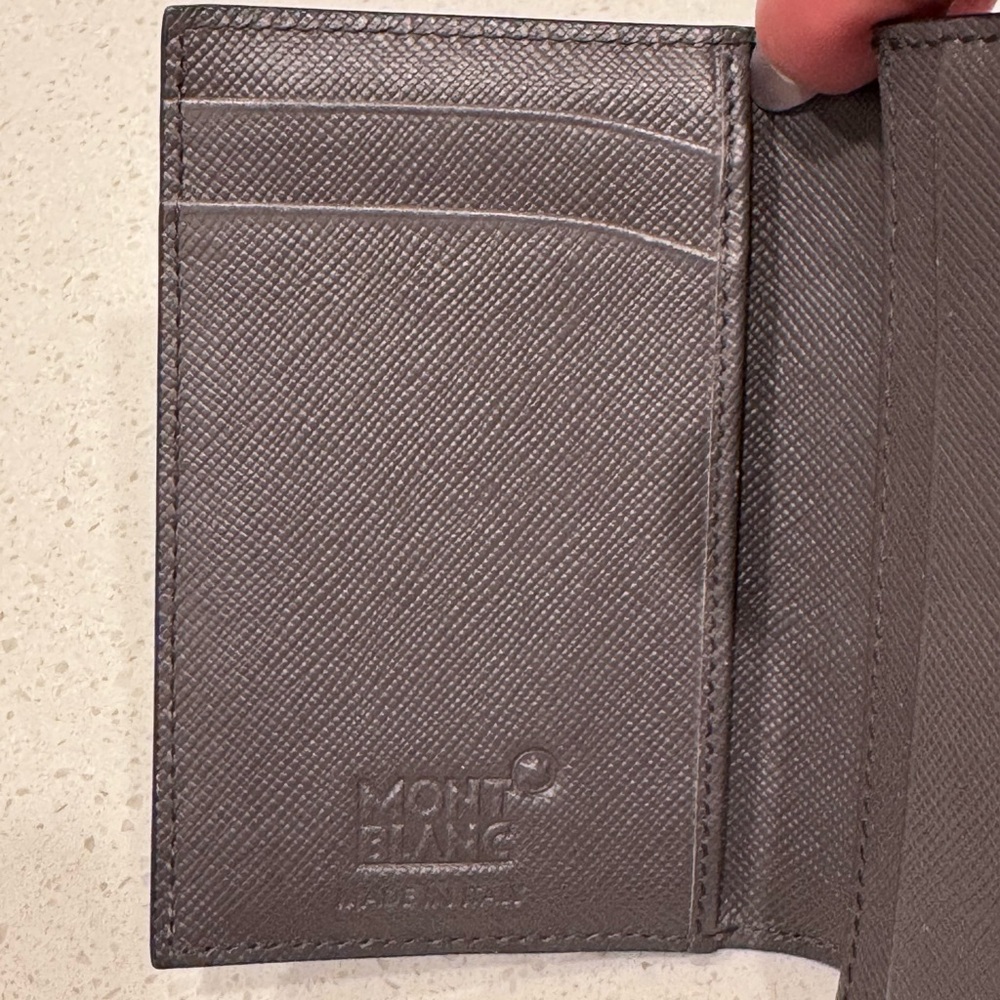 Authentic Montblanc Sartorial Leather Business Card Holder - Dark Grey - Picture 5 of 7
